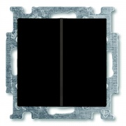 Выключатель двухклавишный ABB Basic 55 цвет черный (2006/5 UC-95-5)