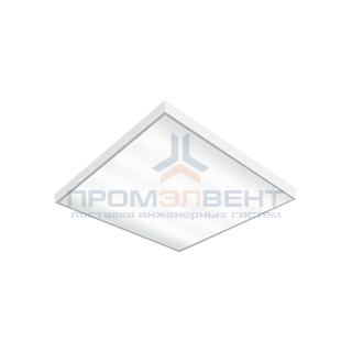 Светодиодный светильник "ВАРТОН" офисный встраиваемый/накладной 595*595*50мм 27 ВТ 6500К с функцией аварийного освещения