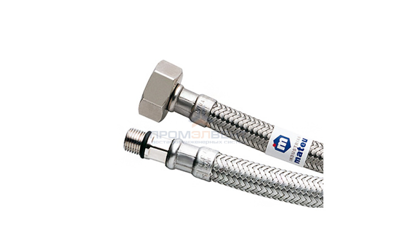 Подводка под смеситель гибкая Mateu GRIFERIA (Штуцер/Гайка) - М10-1-35 x 1/2