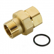 Соединение быстроразъемое (американка) латунное STOUT - 1"1/2 (ВР/НР, уплотнение o-ring кольцо)