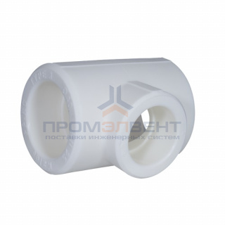 Тройник переходной KALDE - 75 x 63 x 75 (для полипропиленовых труб под пайку, цвет белый)