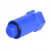 Заглушка с наружной резьбой STOUT - 1/2" (пластиковая, с самоуплотнением, цвет синий)