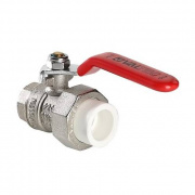 Кран шаровой разъемный VALTEC VTp.742 - 32 x 1" (Пайка/ВР, для полипропиленовых труб, цвет белый)