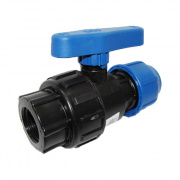 Кран шаровой с переходом на внутреннюю резьбу ДЖИЛЕКС - 25 x 3/4" (винтовой, для труб ПНД)