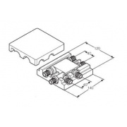 Крестовина двухтрубная REHAU - 20 x 16 x 16 (латунь, для труб из сшитого полиэтилена RAUTITAN)