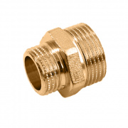 Ниппель латунный резьбовой переходной STOUT - 1/2" x 3/8"