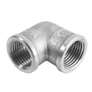 Отвод 90° латунный резьбовой равнопроходный STOUT (ВР/ВР) - 2" (никелированный)