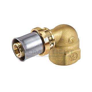 Переход на внутреннюю резьбу угловой Giacomini RM129 - 20x2.0 x 3/4" (прессовой, для металлопл.труб)