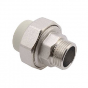 Переход на наружную резьбу разъемный FV-Plast - 63 x 2" (для полипропиленовых труб, цвет серый)