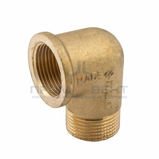 Переход с наружной на внутреннюю резьбу угловой ELSEN METALIT EBF12 - 3/4" (латунь без покрытия)