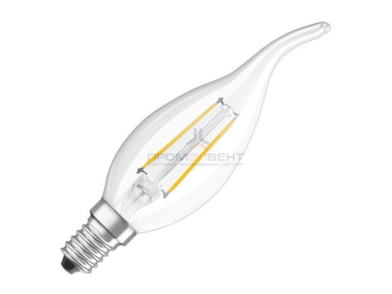 Лампа филаментная светодиодная свеча на ветру Osram LED Retrofit CLAS BA40 4W/827 470lm E14 Filament