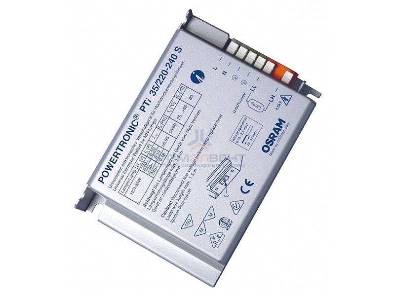 ЭПРА для металлогалогенных ламп OSRAM PTi 35W S