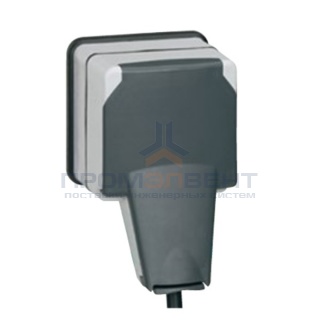 Розетка с крышкой системы "lock 66" Legrand Plexo IP66