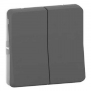 Механизм двухклавишного переключателя Mureva Styl IP55 Schneider Electric Антрацит