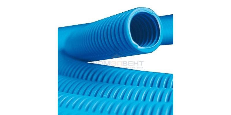Труба ППЛ гибкая гофр. д.16мм, тяжёлая без протяжки, цвет синий [бухта 100м]