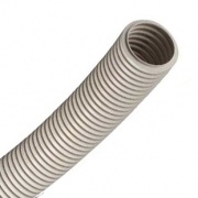 Труба ПВХ гибкая гофр. д.40мм, лёгкая без протяжки, цвет серый [бухта 50м]