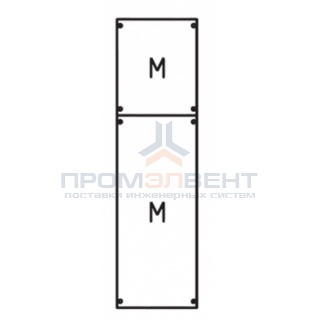 Панель с монтажной платой 1ряд/6 реек