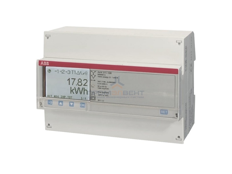 Электросчетчик ABB A43 111-200  5-80А 3-фазный, 1-тарифный, класс точности 1